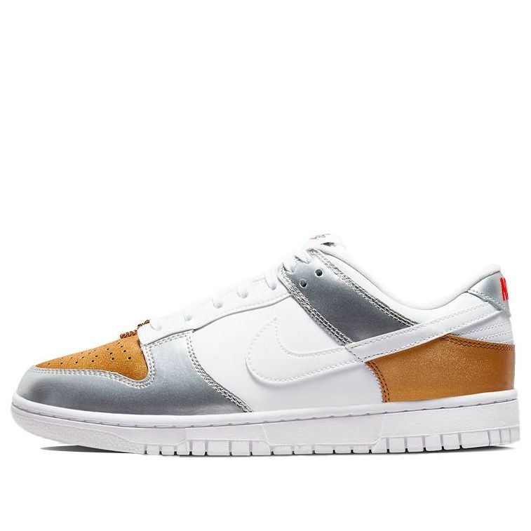 (WMNS) Nike Dunk Low SE 'Silver Gold Metallic'  DH4403-700 Iconic Trainers